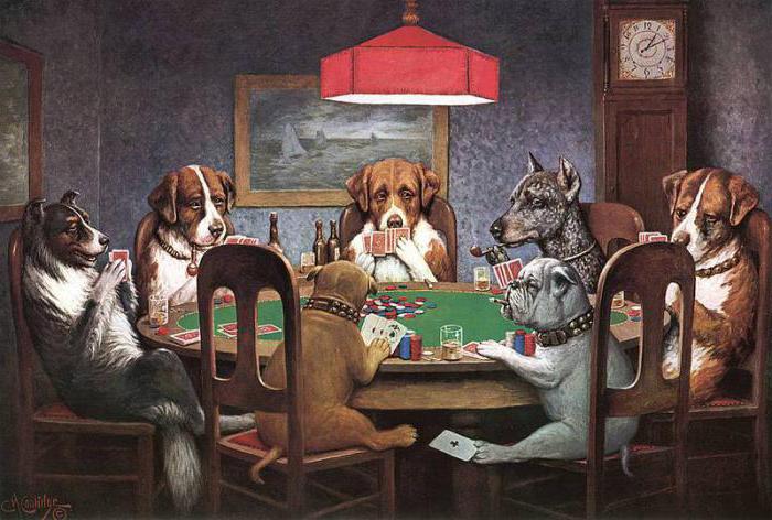 собаки играют в покер картина
