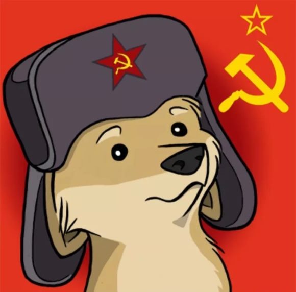собака СССР, в ушанке