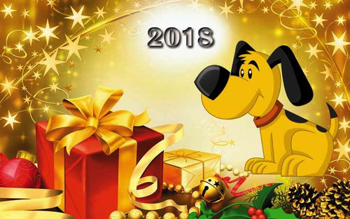 Открытка Желтая собака 720px × 450px