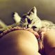 Девушки и котики. (12 фото)