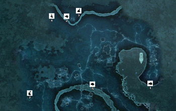 Карта охотничьих угодий поместья Дэвенпорт в Assassin's Creed 3