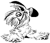 Миниатюрная собака шнауцер | Векторный клипарт