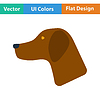 Плоский дизайн значок подсказывающую собака | Векторный клипарт