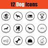 Набор иконок для собак разведения | Векторный клипарт