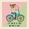 Хипстер плакат с ботаник собака езды на велосипеде | Векторный клипарт