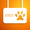 Аппликация собака значок рама гусениц. для счастливой Ани | Векторный клипарт