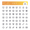 Pet Line иконки Set | Векторный клипарт