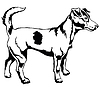 Декоративный стоячий портрет собаки Джек Рассел | Векторный клипарт