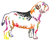 Красочный декоративный портрет собаки Griffo | Векторный клипарт