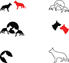 Собаки, коллекция собак, логотип | Векторный клипарт