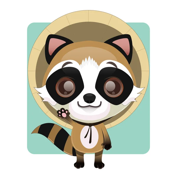 Cute tanuki ( raccoon dog ) — стоковый вектор